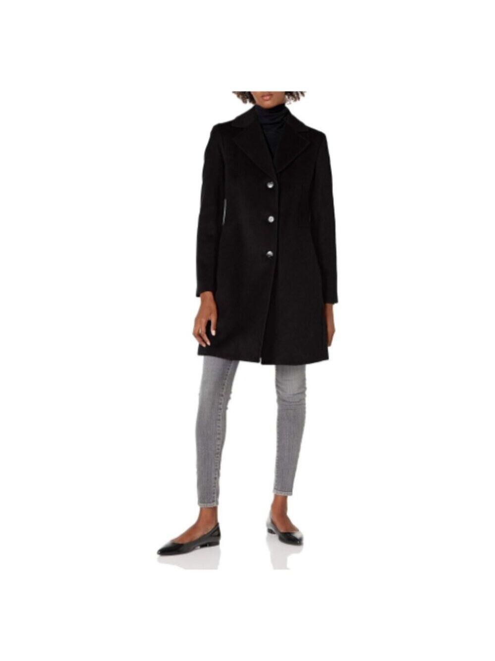 ✨ Calvin Klein Classic Cashmere Single-Breasted Wool Coat 18 NWT